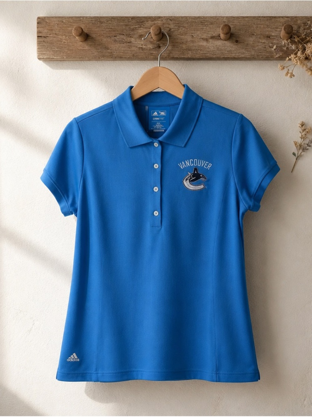 adidas Women's Royal Blue Vancouver Canucks Polo Shirt